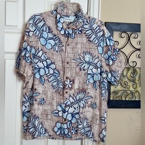 Caribbean Tropical Button Down Shirt XL